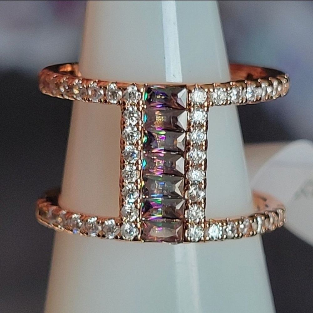 NEW women's Size 5 Rainbow Topaz Ring, June Birthstone